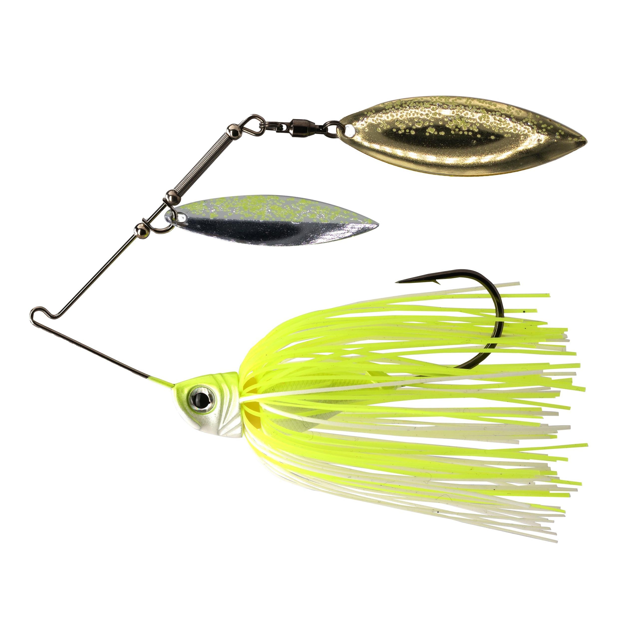 1st Gen Split Blade Compact Spinnerbait Chartreuse White 3/8oz