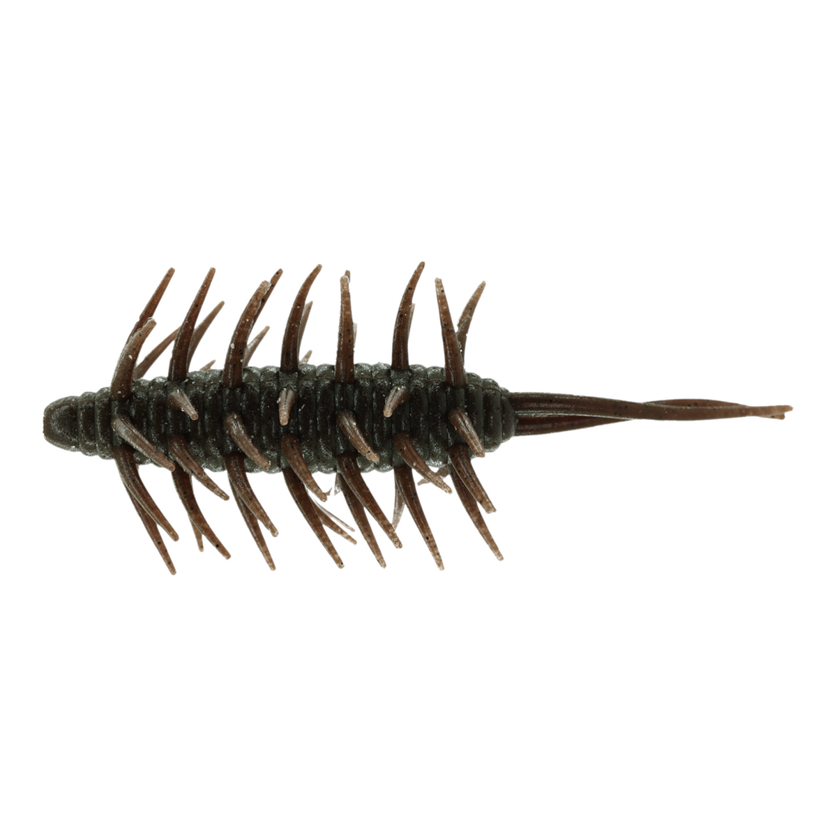 Hammonds Fishing Hideup Coike Shrimp Extra Large soft plastic fishing lure with dark brown segmented body and bristles