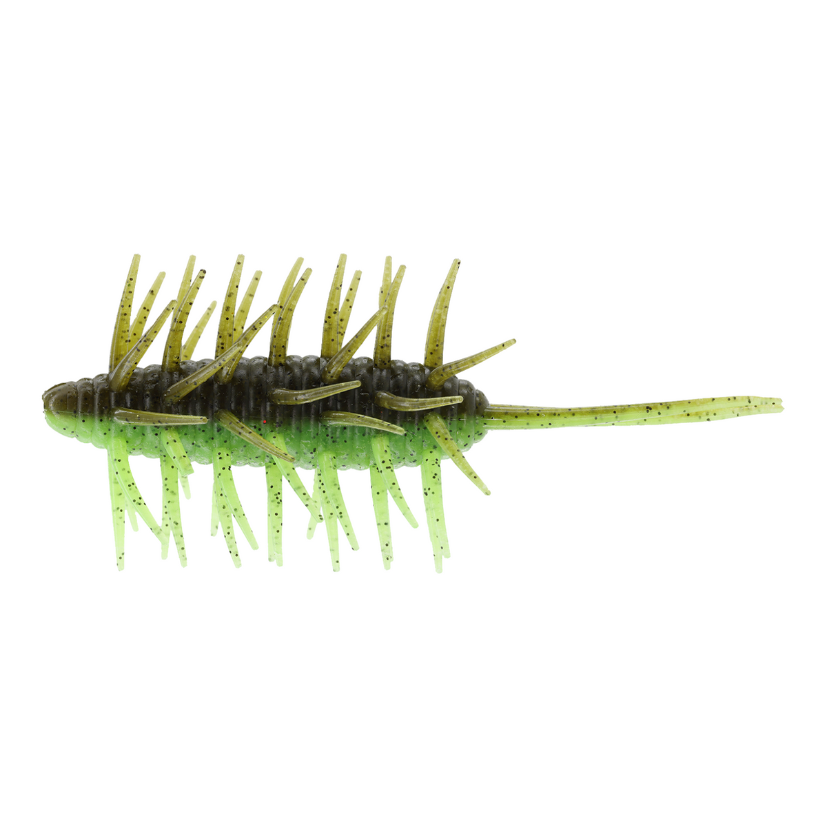 Hammonds Fishing Hideup Coike Shrimp Extra Large soft plastic fishing lure with green and dark brown segmented body