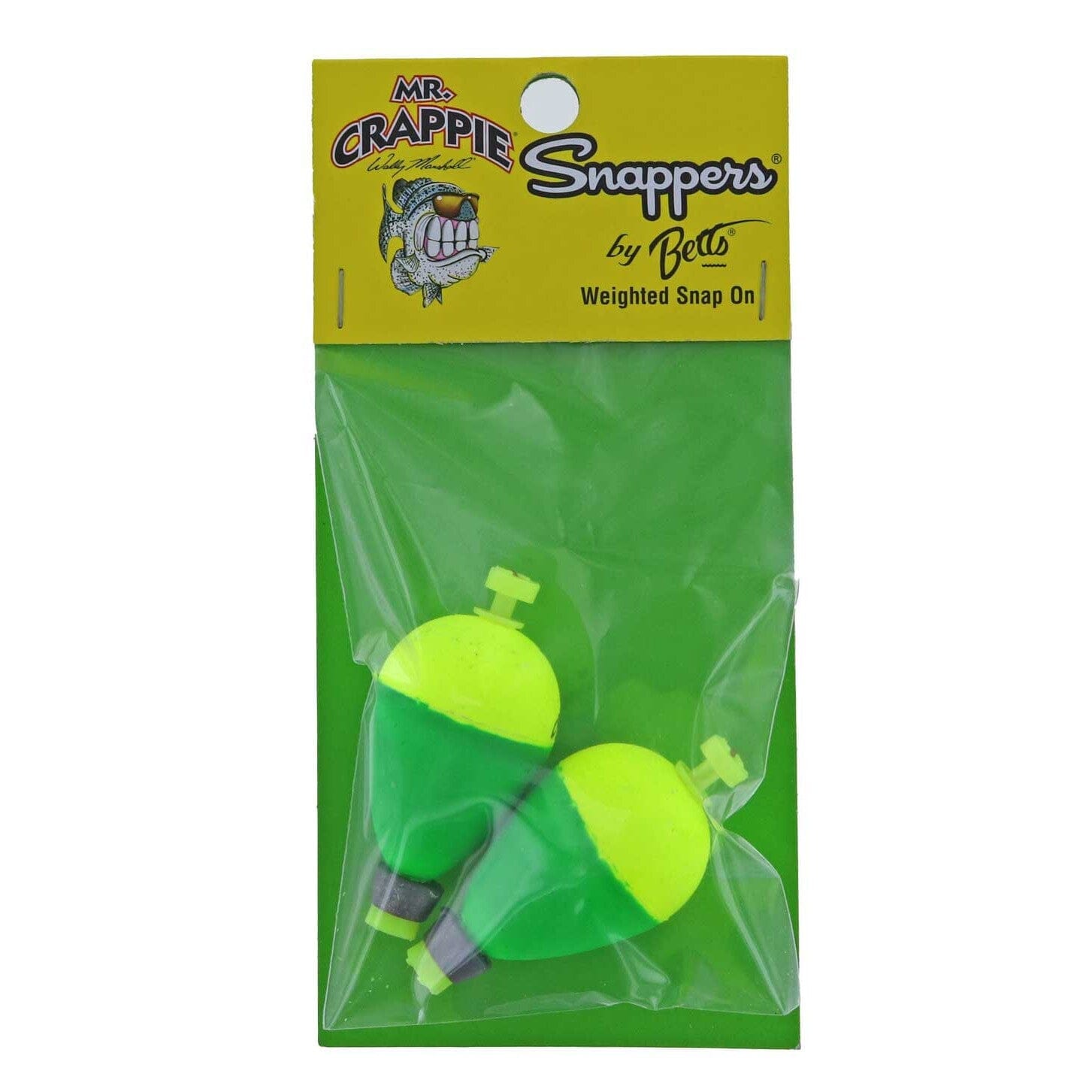bullet weights mr crappie add-a-hook Mr Crappie Snappers Wgt Pear 1.5" Yellow/Green