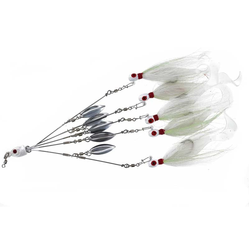 Captain Mack Mini Mack Bucktail With Blades Umbrella Rig TR5-B-WCH