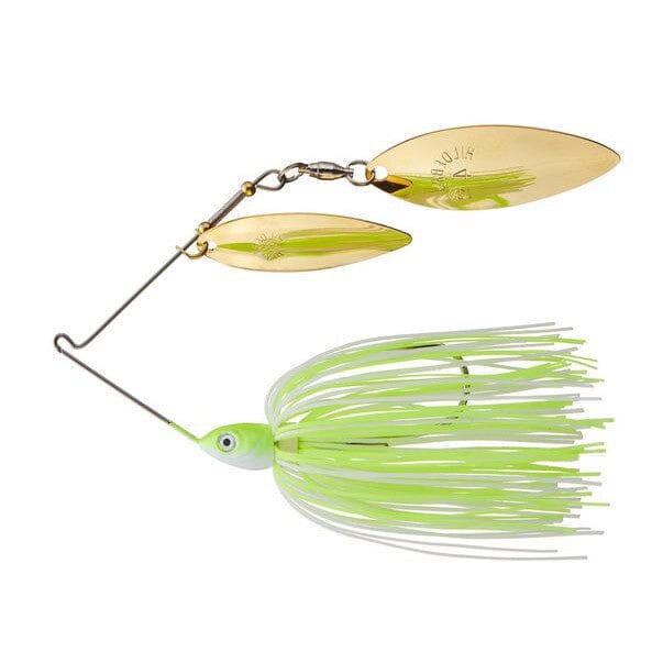 Dirty Jigs Compact Double Willow Spinnerbait White Chartreuse 3/8oz