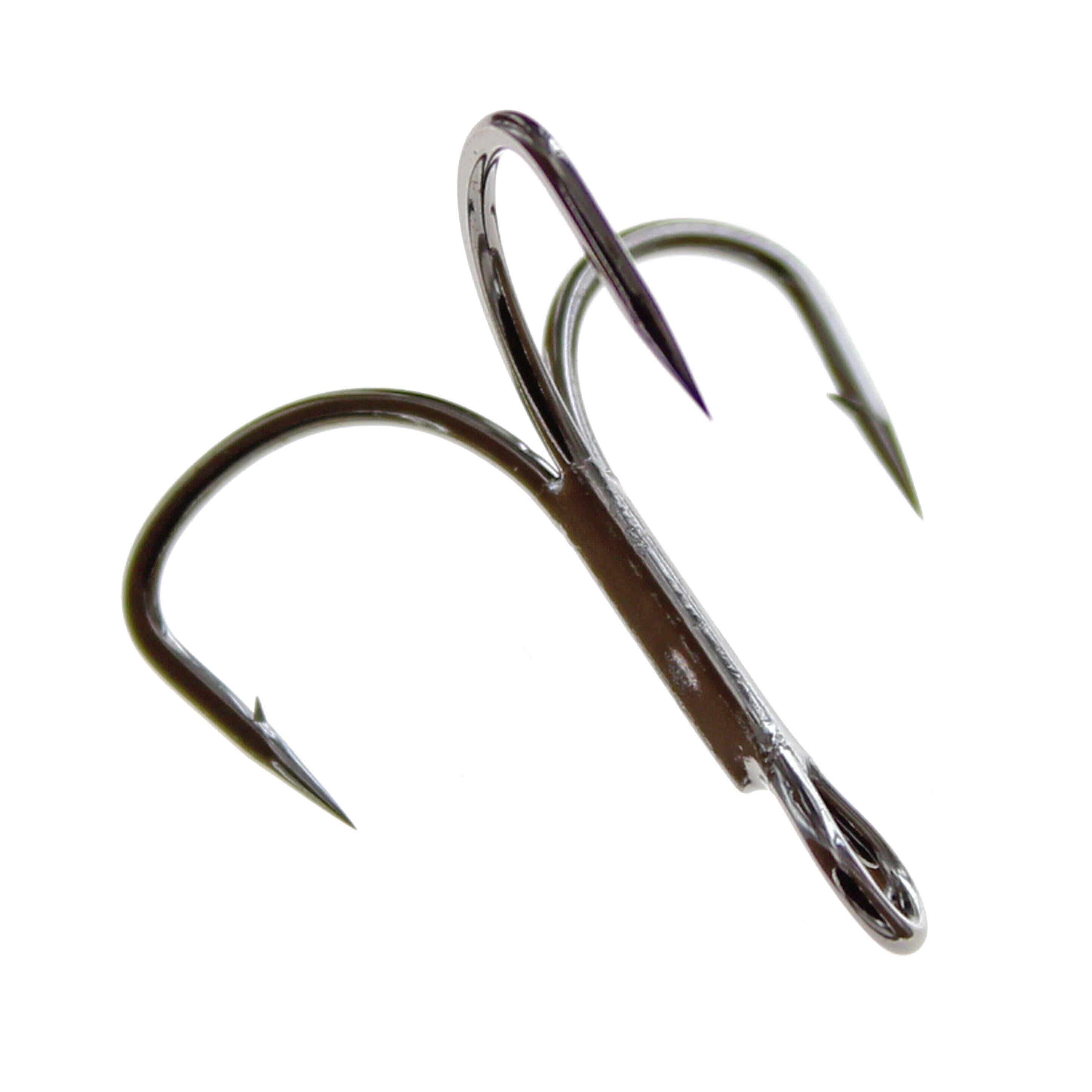 Gamakatsu Round Bend Barbless Treble Hooks - Size 4 