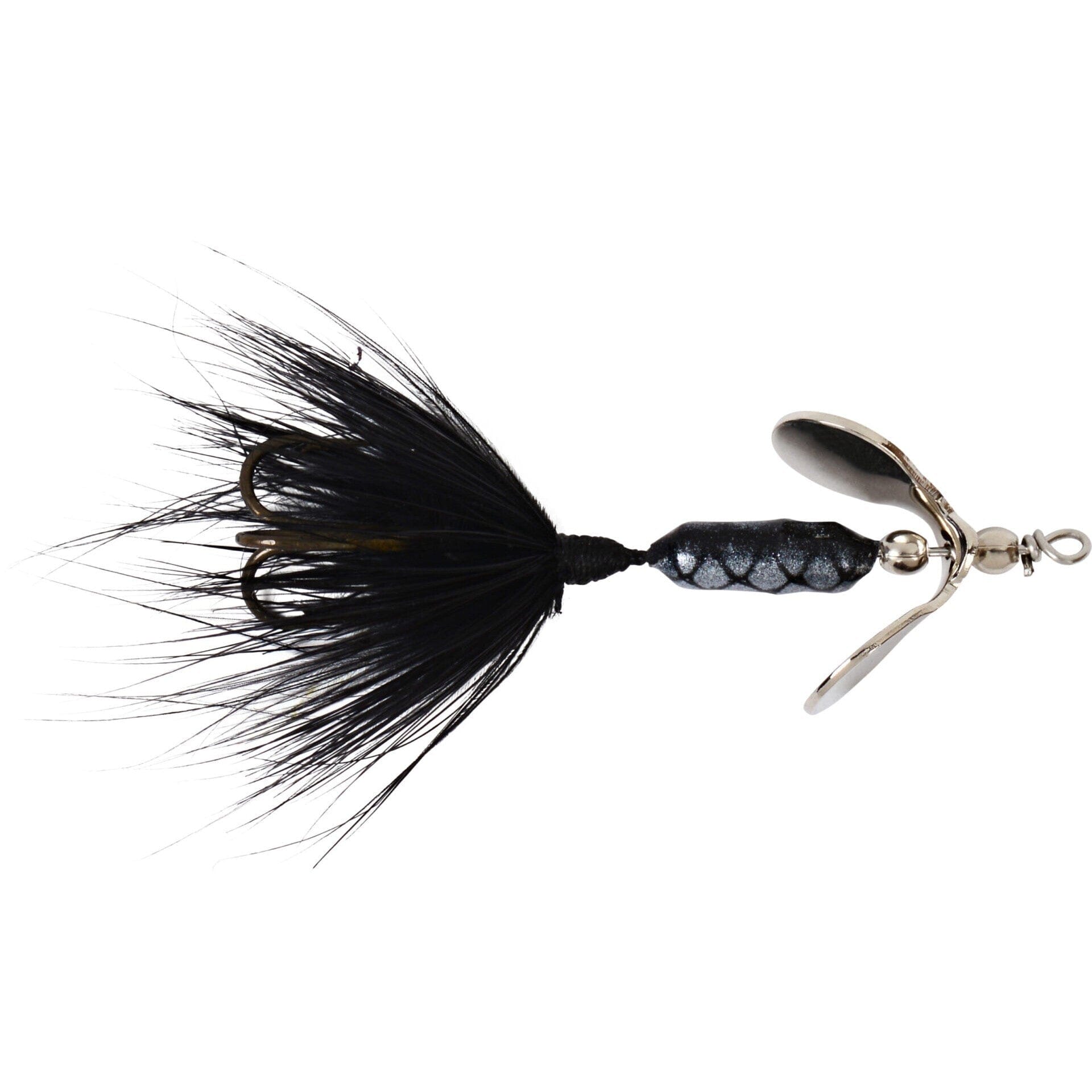 Original Rooster Tail with Treble 1/32oz Black – Hammonds Fishing