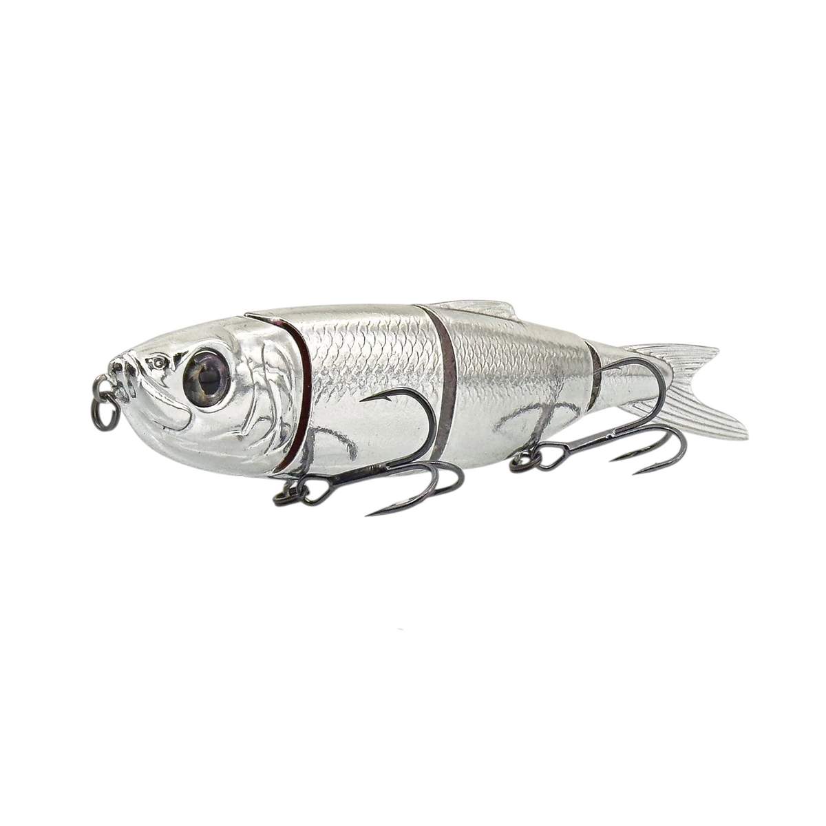 Hammonds Fishing Savage Gear 3D 4Play Herring silver quad-jointed swimbait with sharp treble hooks