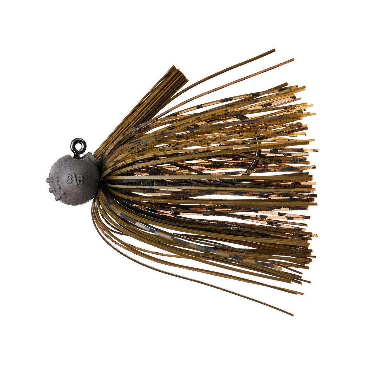 Beast Coast Tungsten Hand-Tied Compound Baby Dozer Jig Dark Green Pumpkin 7/16