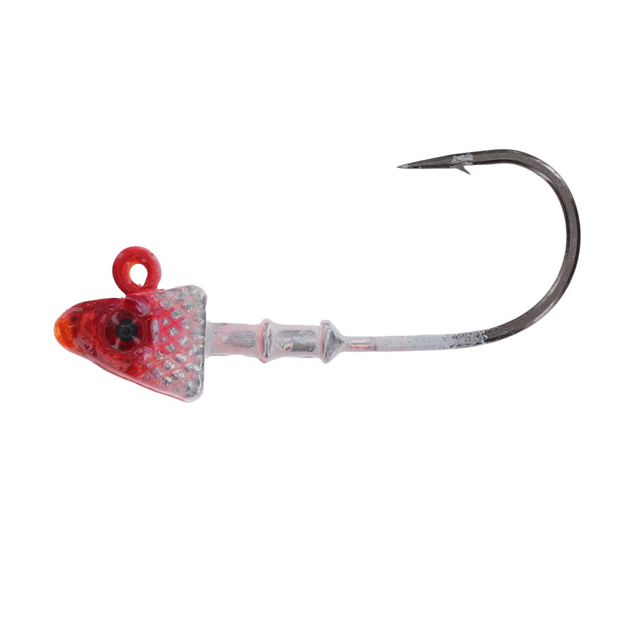 Captain Mack Mini Mack Jigheads 5pk Pearl Red 1/4oz 3/0