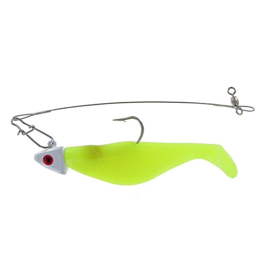Captain Mack Trolling Umbrella Rig Shad Body Rig Replacement Shad Body 4 pack Chartreuse