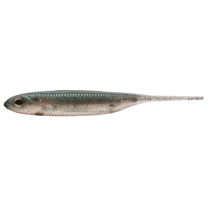 Fish Arrow Flash J Straight Tail Shad Neon Green Silver 4" 6pk