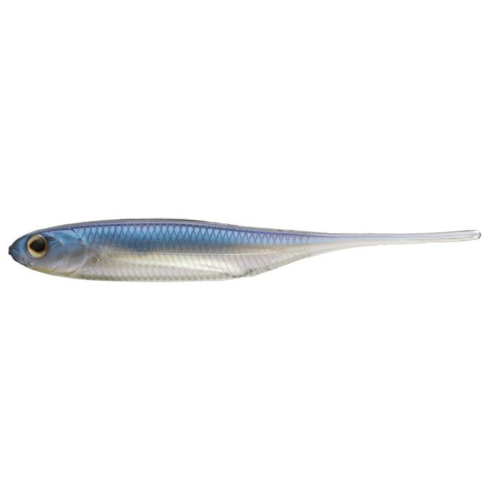 Fish Arrow Flash J Straight Tail Shad Pro Blue Silver 4" 6pk
