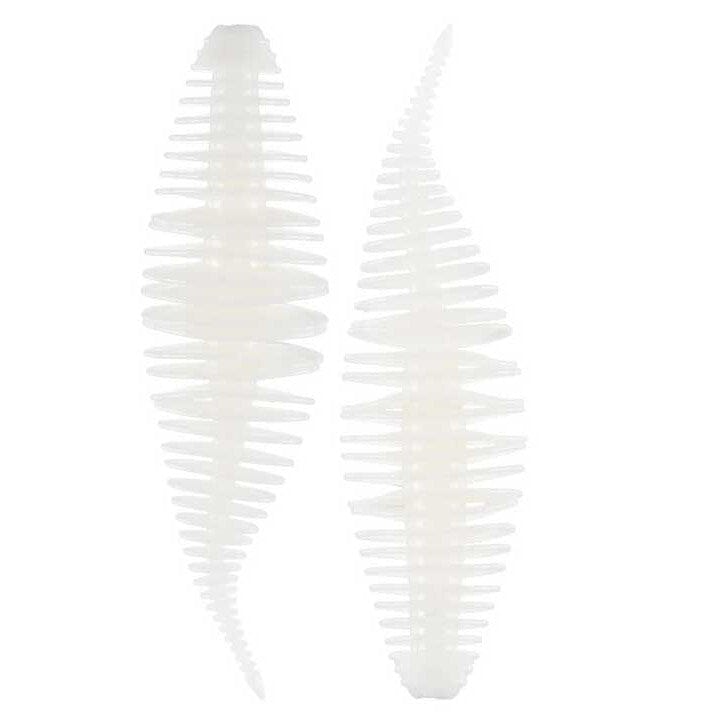 Geecrack Bellows Shad White 3.8" 5pk