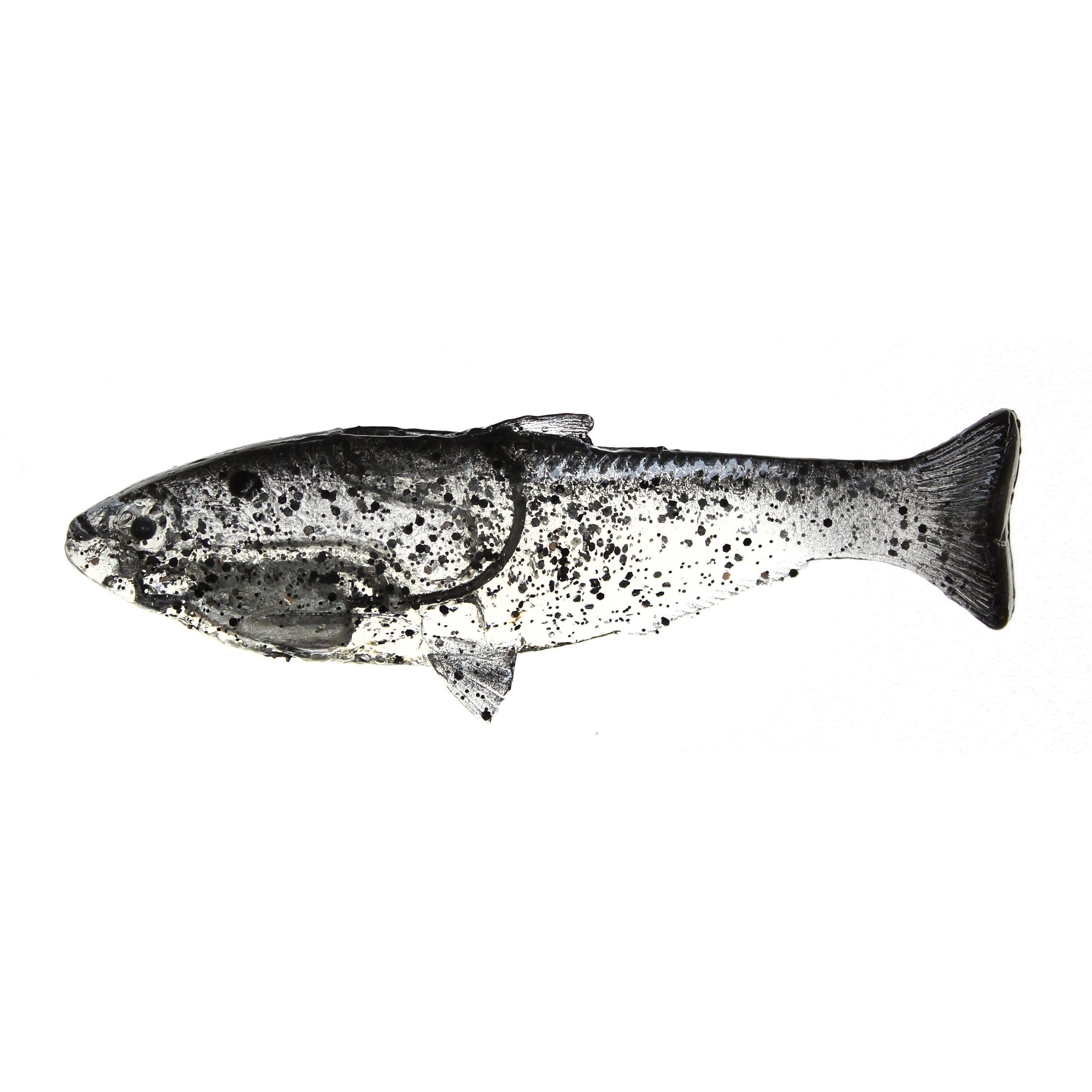 Huddleston Deluxe Weedless Shad Smoke Silver Pepper