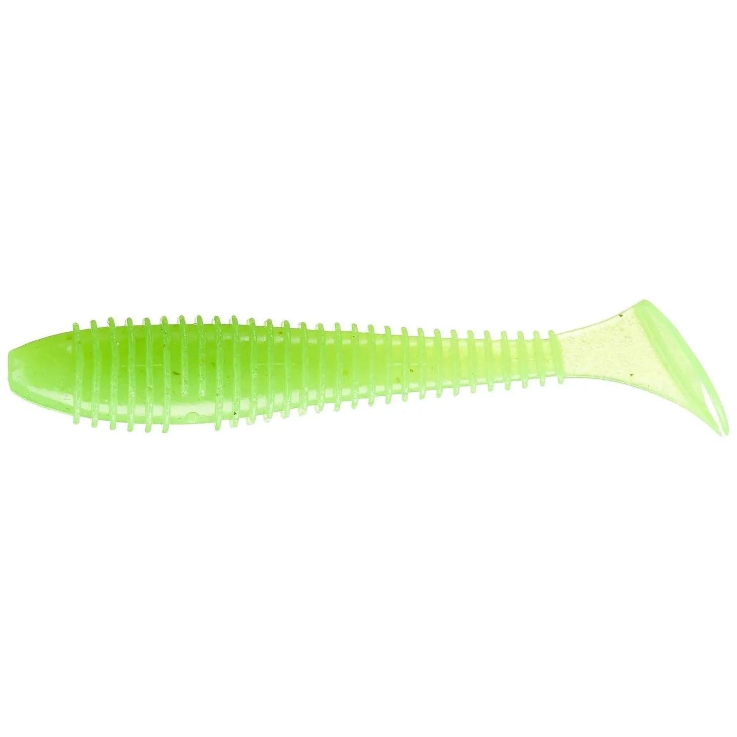 Keitech Fat Swing Impact Clear Chartreuse Glow 2.8