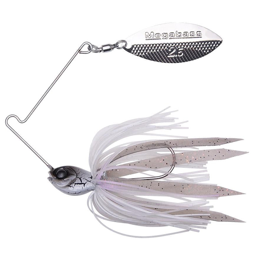 Megabass SV-3 Single Willow Spinnerbait White Python 1/4oz