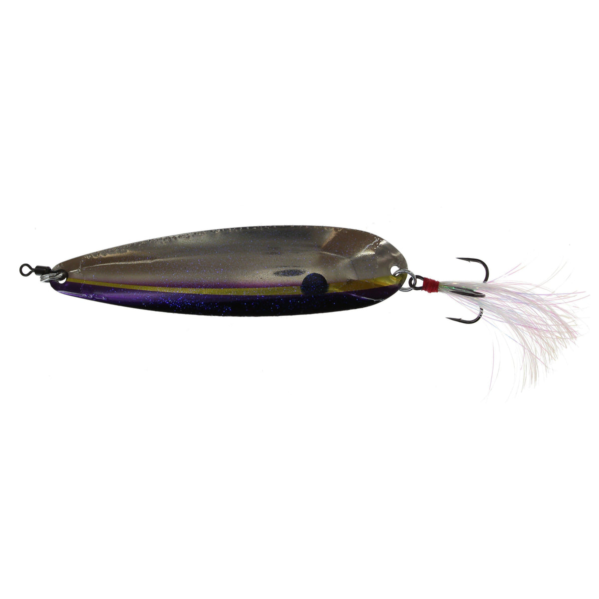 Nichols Lake Fork Flutter Spoon Purple Threadfin 3.75" - 3/4oz
