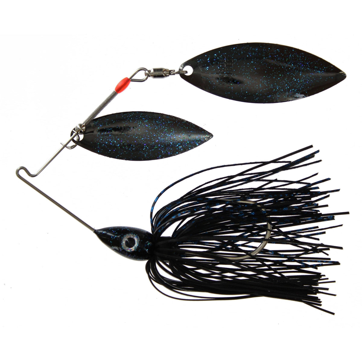 Nichols Pulsator Spinnerbait Double Willow Black And Blue Black 1/2 oz