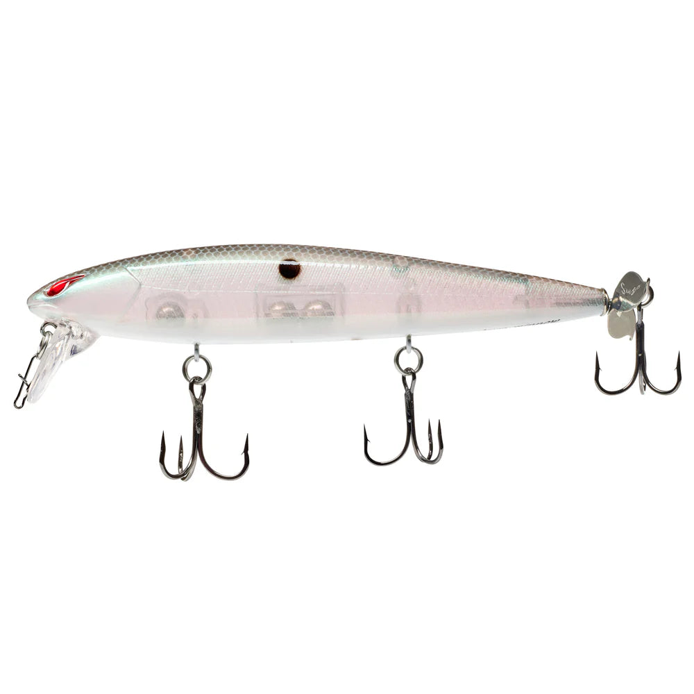 Nories Laydown Minnow Wake Prop Pearl Green Shad