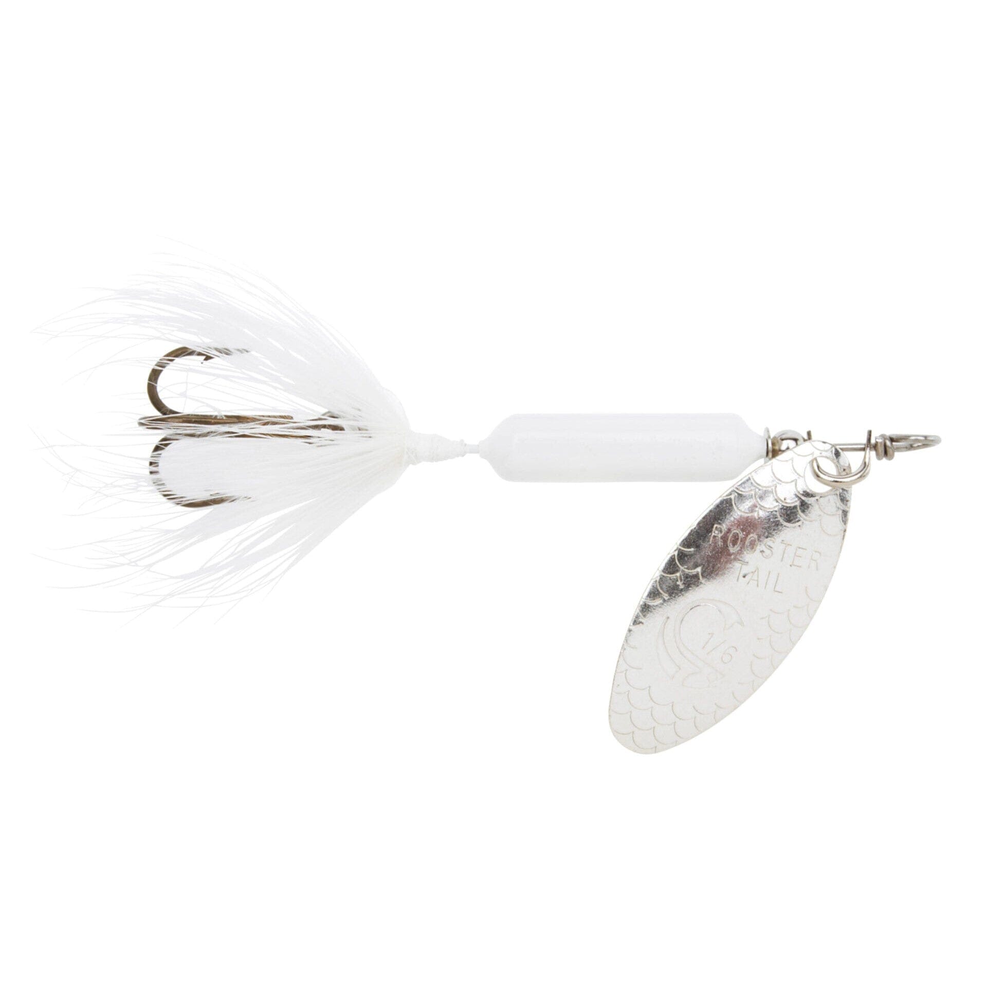 Original Rooster Tail with Treble Snow 1/8oz