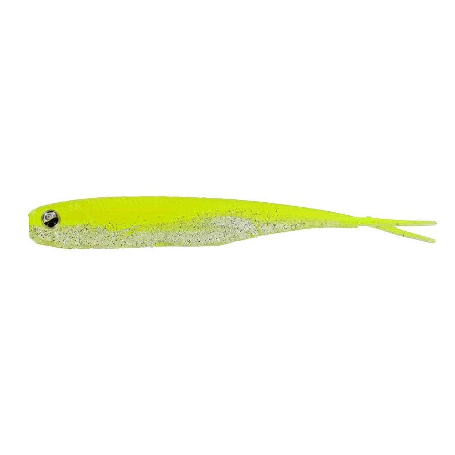 RAID Japan Fish Roller Jerk Minnow White Chartreuse 4" 6pk
