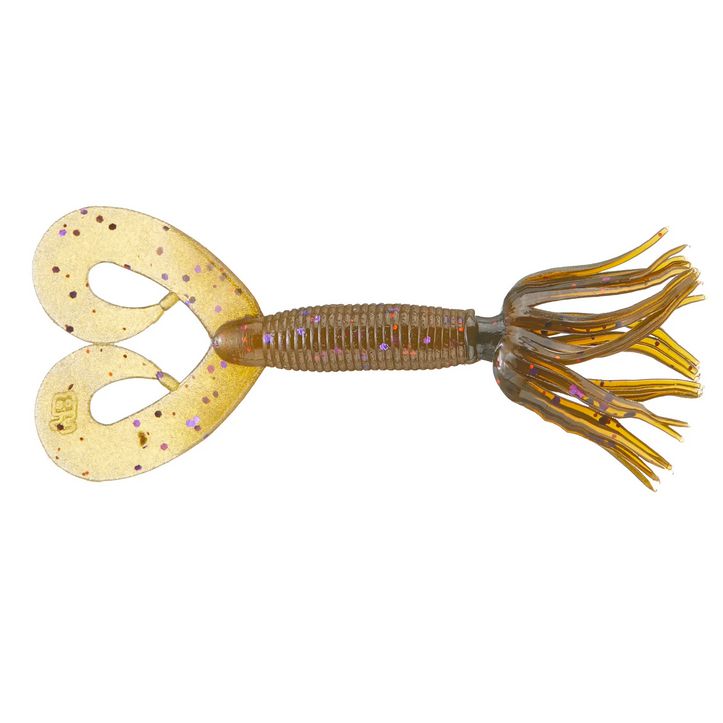 Yamamoto Double Tail Hula Grub 2.5" Green Pumpkin Purple Copper