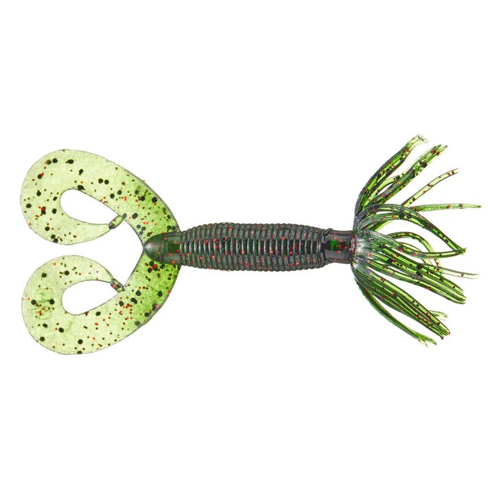 Yamamoto Double Tail Hula Grub 2.5" Watermelon Red Flake