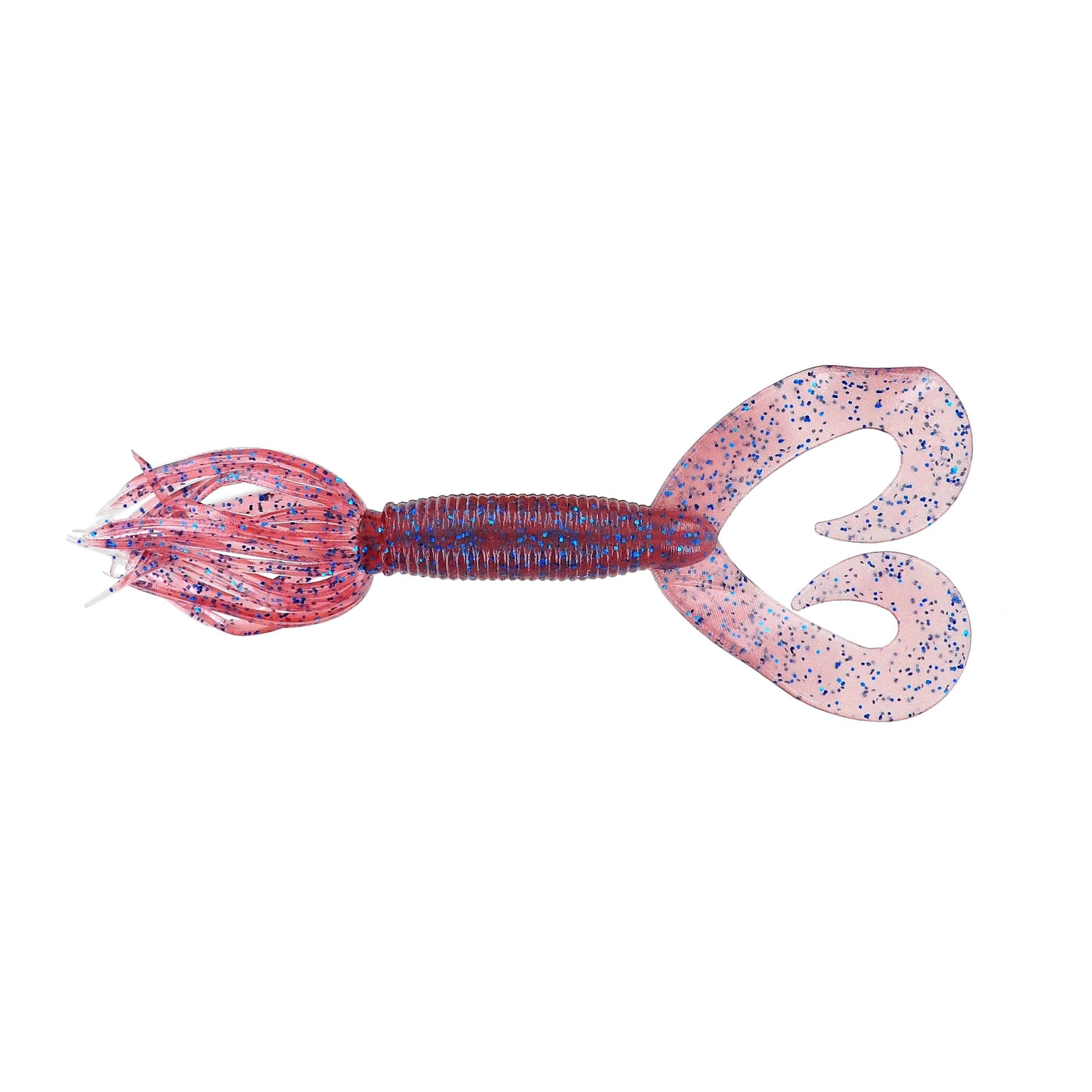 Yamamoto Dt Hula Grub 5'' Cinnamon Red/Blue Flake