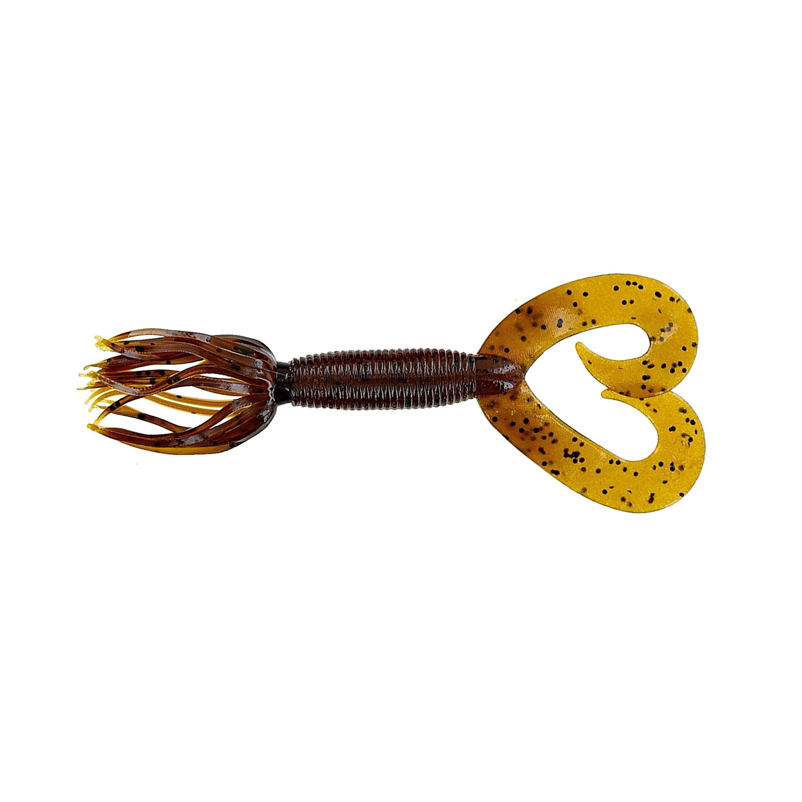 Yamamoto Dt Hula Grub 5'' Dark Pumpkin With Large Black