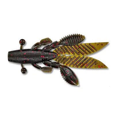 Yamamoto Flappin' Hog 3.75" Green Pumpkin Red Flake