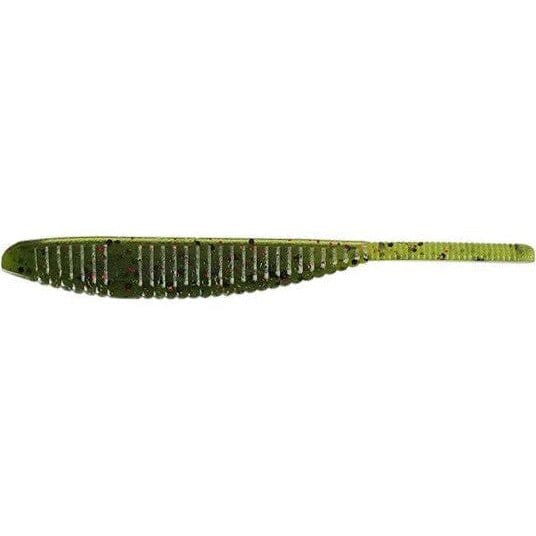 Yamamoto Shad Shape Worm 4" Watermelon Black Red Flake