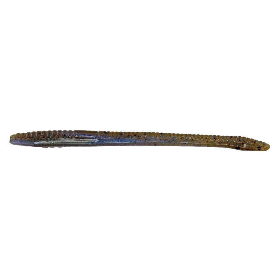 Zoom Finesse Worm 20pk Green Pumpkin BlueFlash