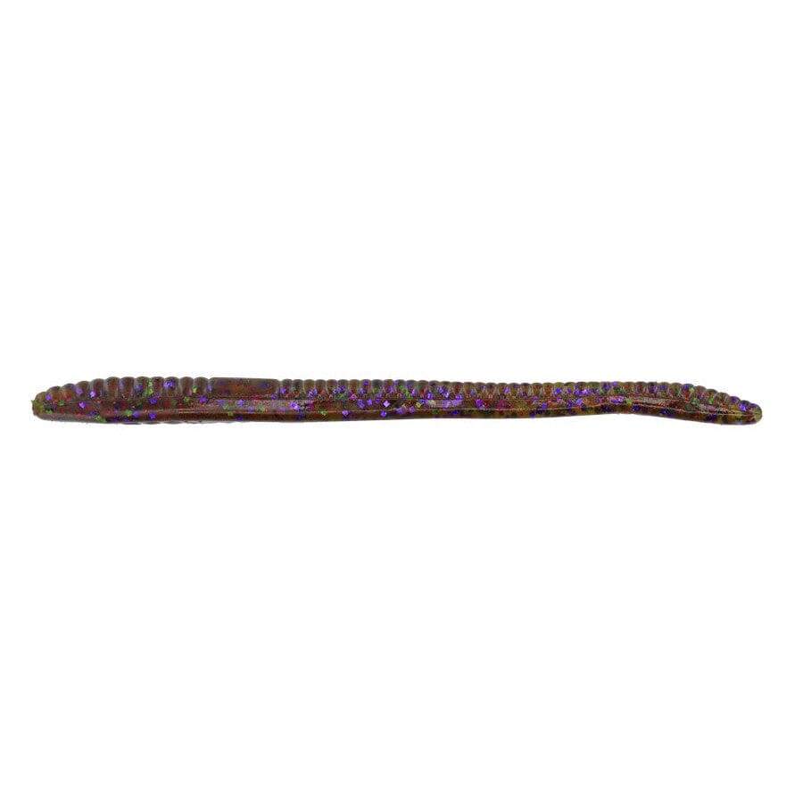 Zoom Finesse Worm 20pk Green Pumpkin Candy Red