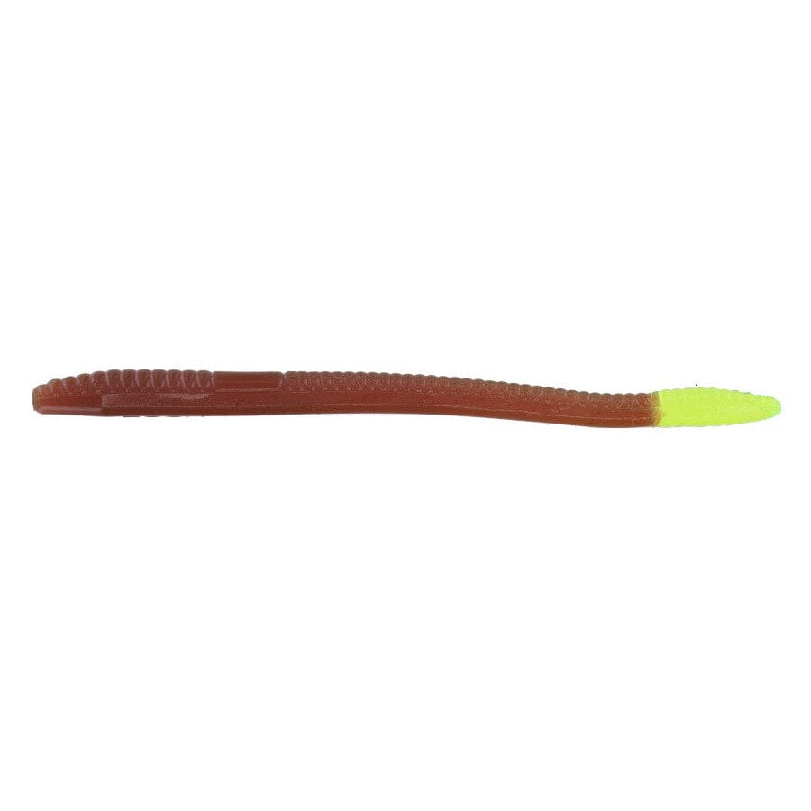 Zoom Finesse Worm 20pk Motoroil/Chartreuse