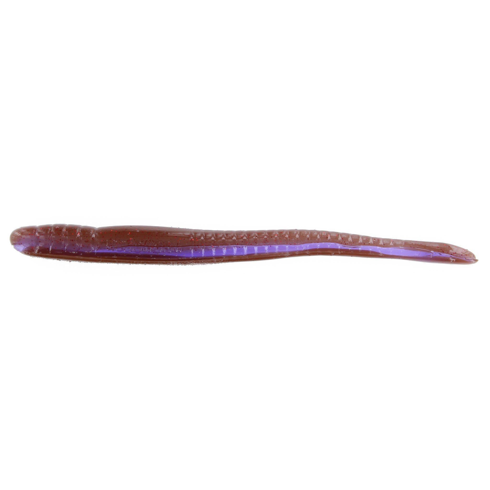 Roboworm Fat Straight Tail 4.5" Oxblood Light/Red Flake