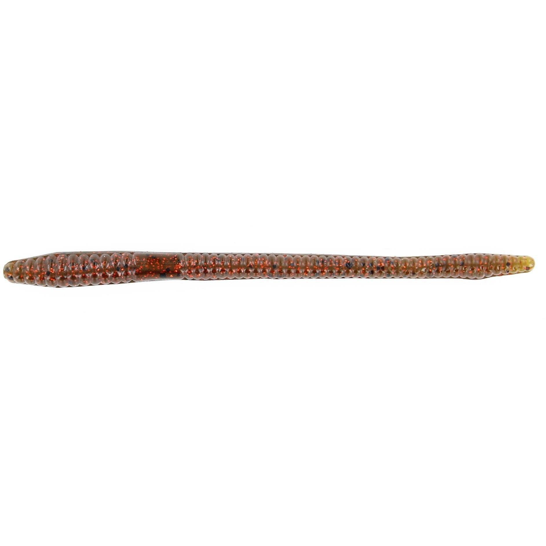 Zoom Finesse Worm 20pk Green Pumpkin Orange Glitter