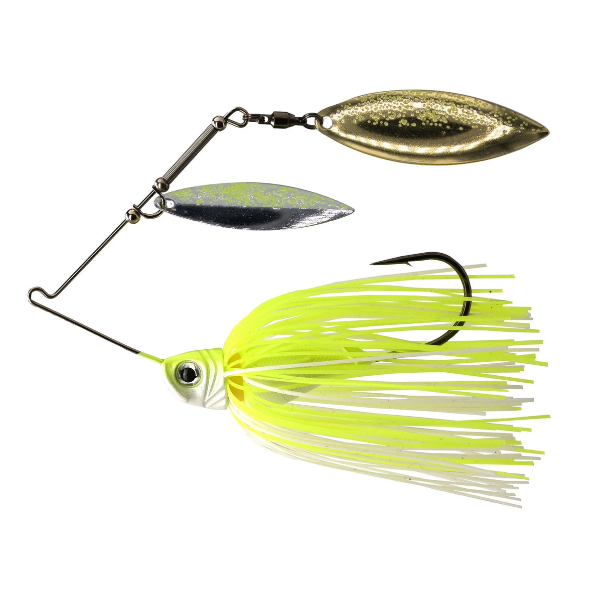 1st Gen Split Blade Compact Spinnerbait Chartreuse White 3/8oz 
