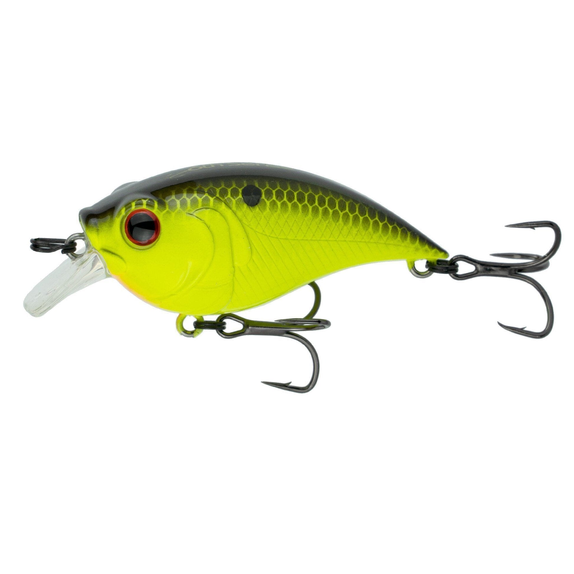 6Th Sense Curve Finesse Squarebill Crankbait-Chartreuse Black Back-