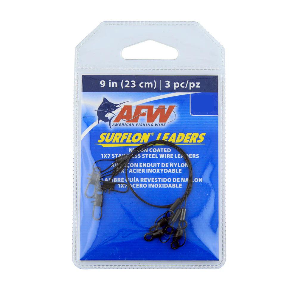 Afw Surflon Nylon Black Coated Leaders-