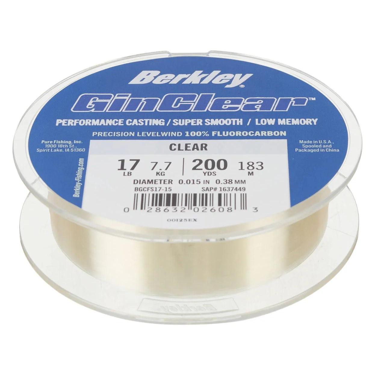Berkley GinClear Fluorocarbon Fishing Line 200yd