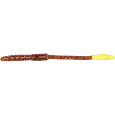 Big Bite Baits Squirrel Tail Worm 6 - Motor Oil/Motor Oil Tail