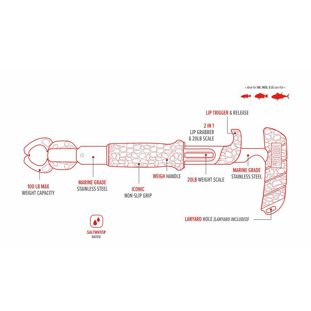 Bubba Fish Lip Grabber 20LB Scale-