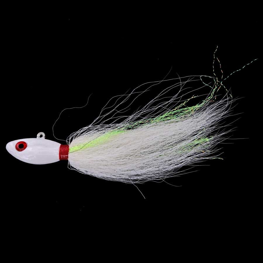 Captain Mack Chipmunk Bucktail Jigs 3pk White Chartreuse 1 oz Chipmunk