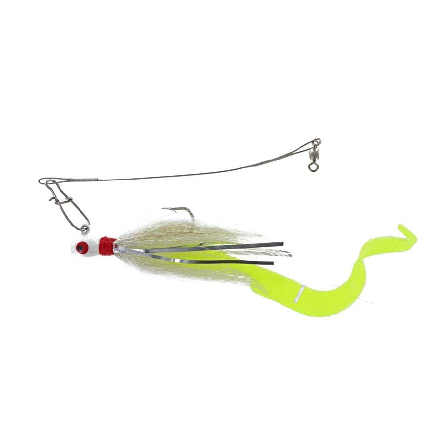 Captain Mack Trolling Umbrella Rig Bucktail Jigs with Cahrtreuse Trailer