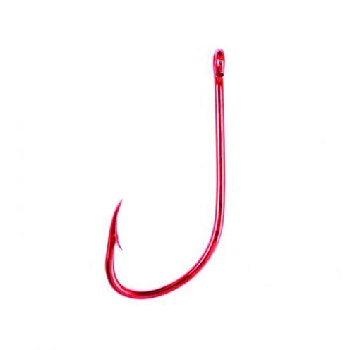 Eagle Claw Plain Shank Red Hook 084R-