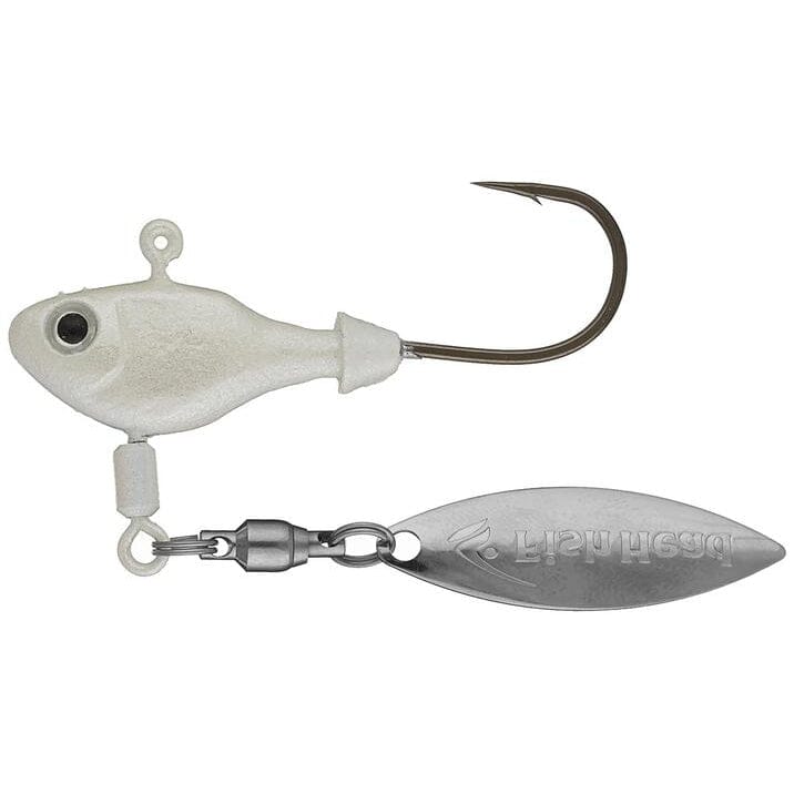 Fish Head Finesse Spin 1/4 oz 2/0 Pearl White 