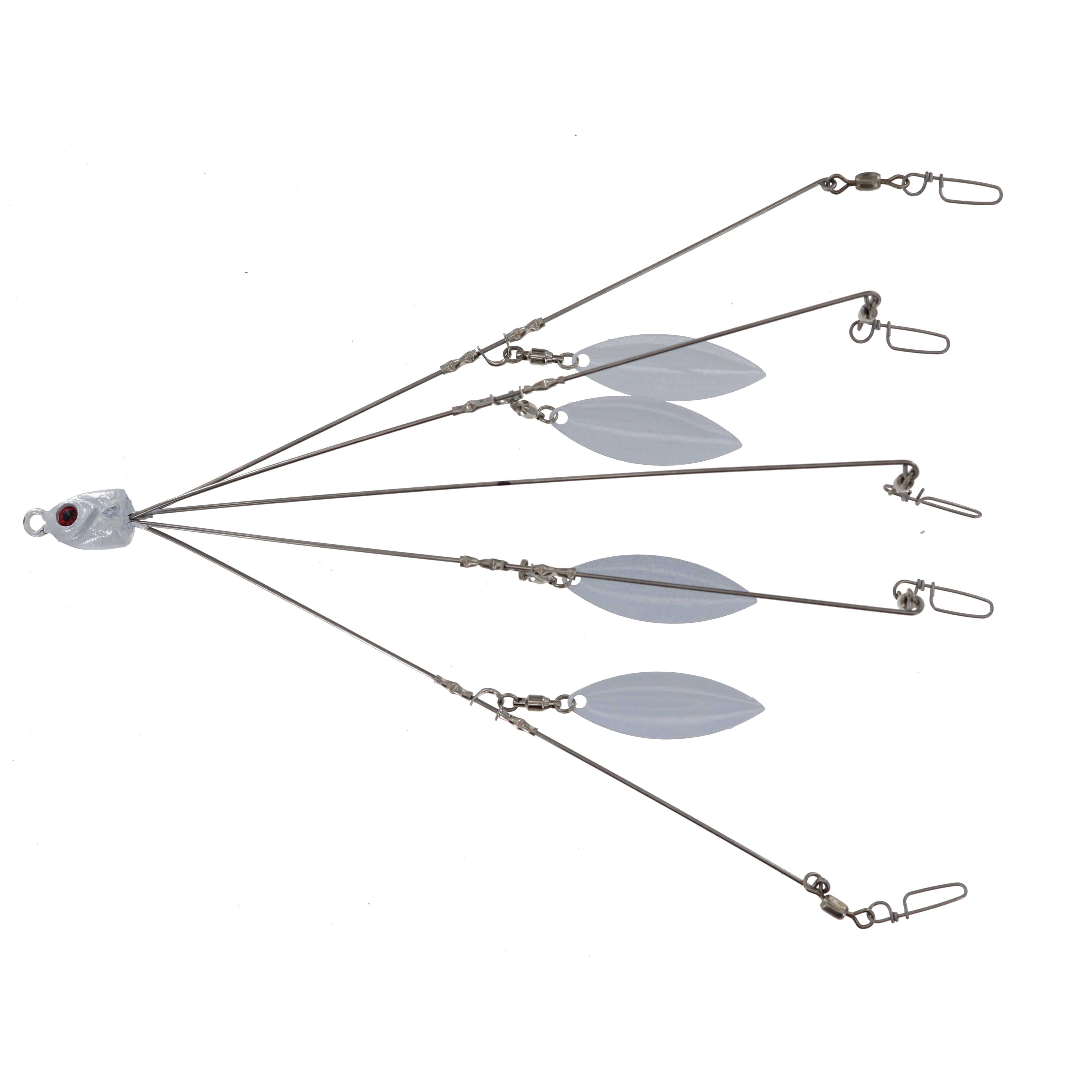 Georgia Blade A-Rig 8" 4 White Blades 5-Wire 5-Hook-