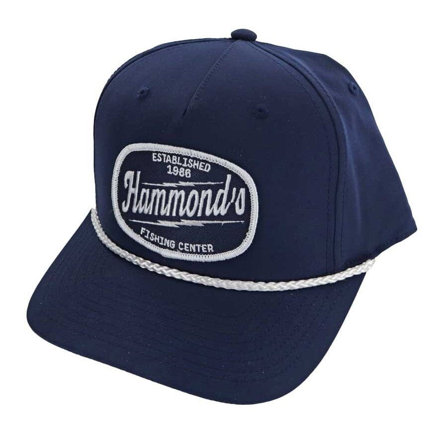 Hammond's Hat 258 Rope Navy White Lighting Logo-