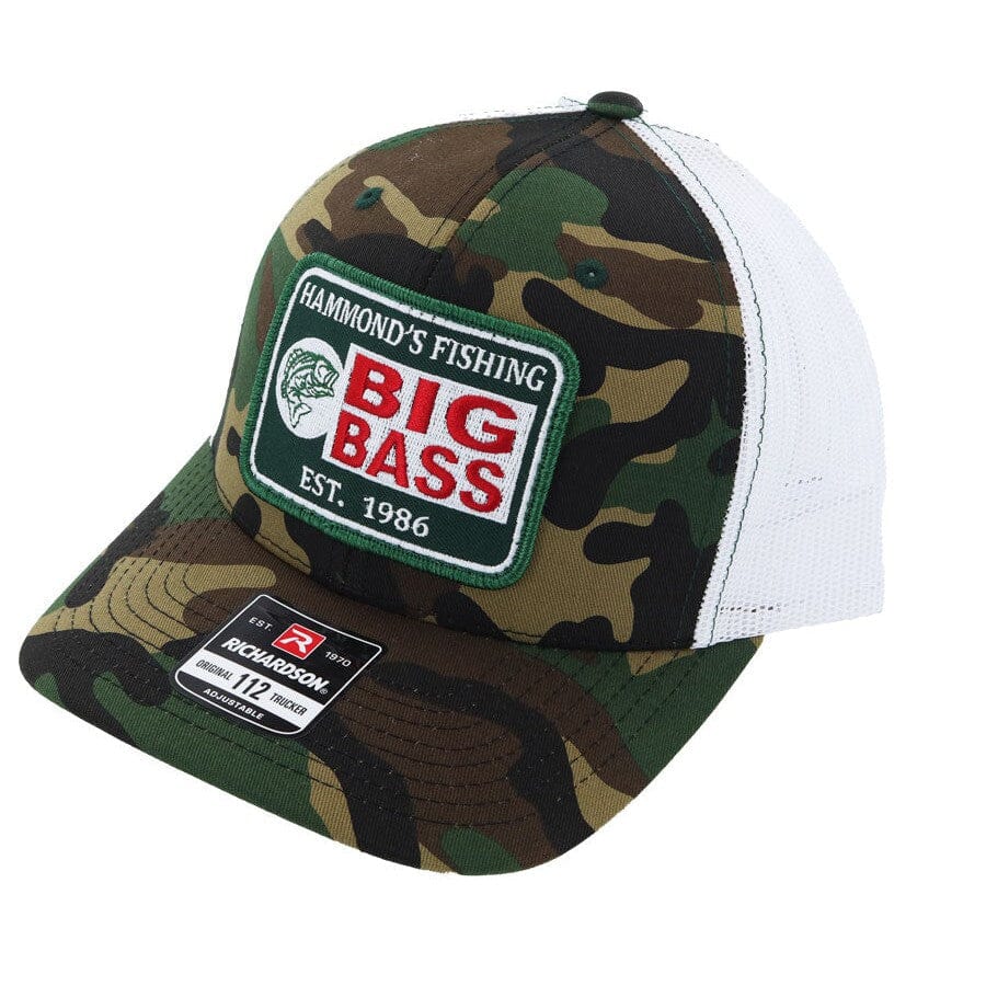 Hammond's Hat Big Bass Camo on White-