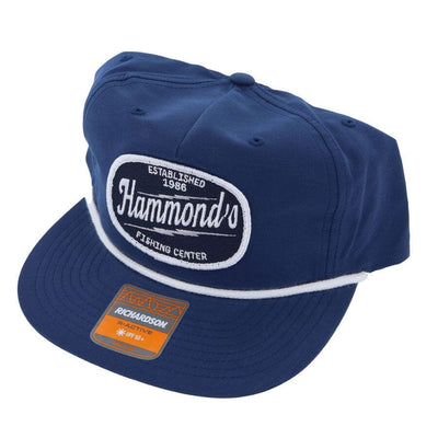 Hammond's Hat Lighting Logo Navy White Rope