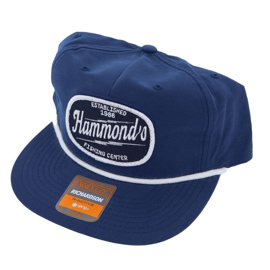 Hammond's Hat Lighting Logo Navy White Rope-