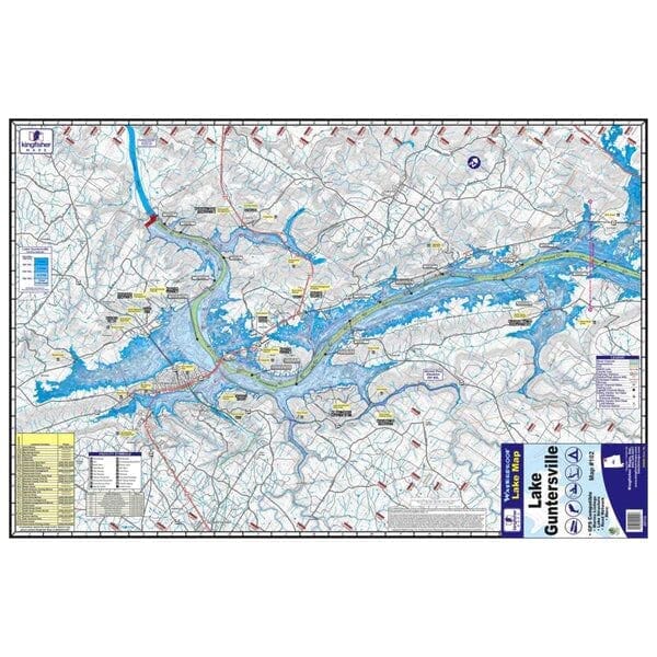 Kingfisher Maps Waterproof Lake Map Chickamauga